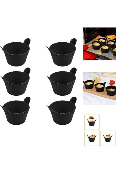 STARSTAR Silicone egg cup set (6 pieces), non-stick, suitable for ovens and a...