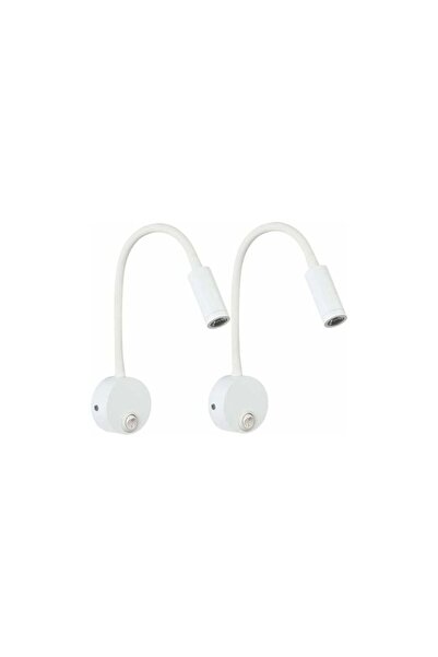 STARSTAR 2 white flexible gooseneck 3W reading lamps.