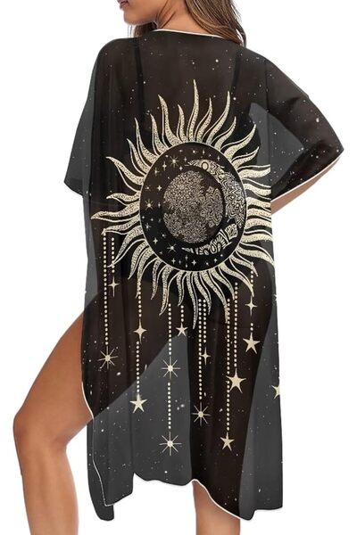 GENERAL Women's Beach Cover up Swimsuit Kimono Cardigan with Loose Sleeves