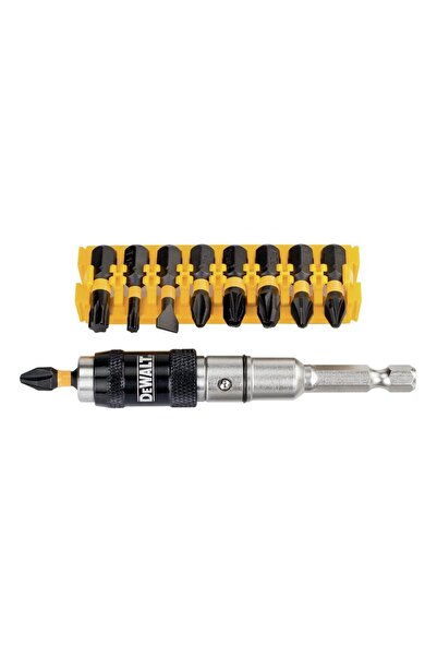 Dewalt DT70518T-QZ Set de 9 piese de biți de impact cu cap pivotant, cu adapt...