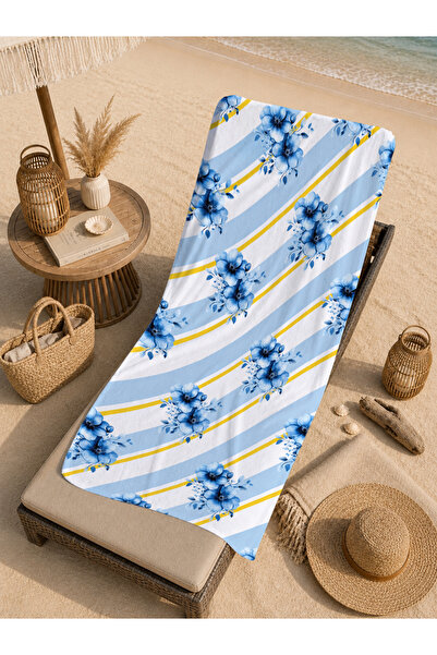 Evmila Cute Teddy Bear Tropical Leaf Floral Pattern 70X150 Beach Towel - Digi...