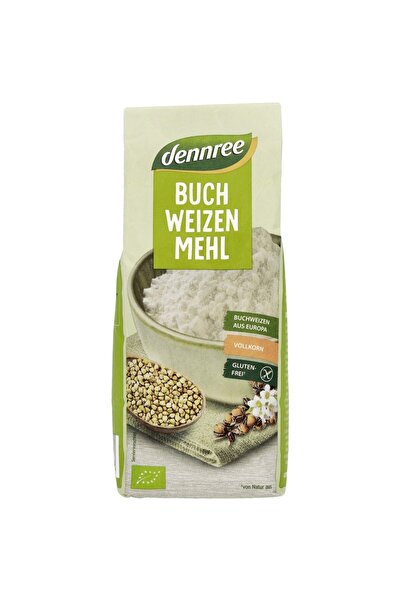 Dennree Făină integrală de hrișcă, fără gluten, bio, 500g
