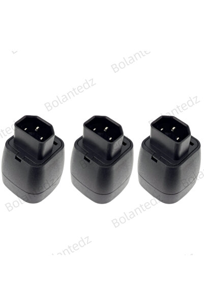 Choice7 3pcs black Bolantedz Euro to C14 3 pins Plug Adapter 10A 250V EU Germ...