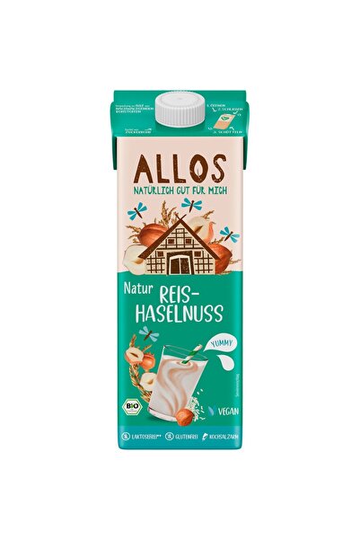 Allos Băutură organică de orez și migdale, fără gluten și fără lactoză, 1L
