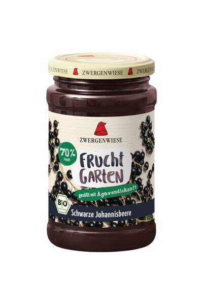 Zwergenwiese Dulceață de coacăze negre îndulcită cu nectar de agave, fără glu...