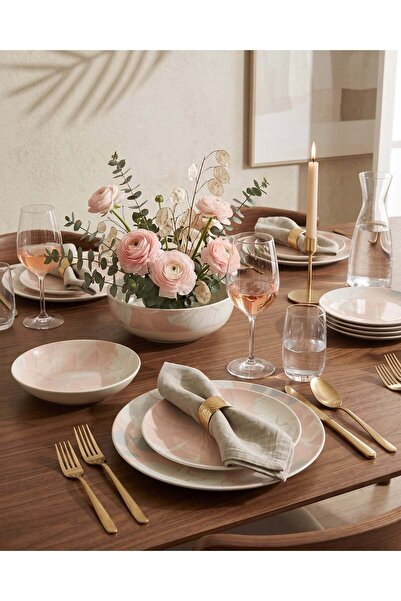 REDTAG Green Geometric Dinner Set (18 Piece)
