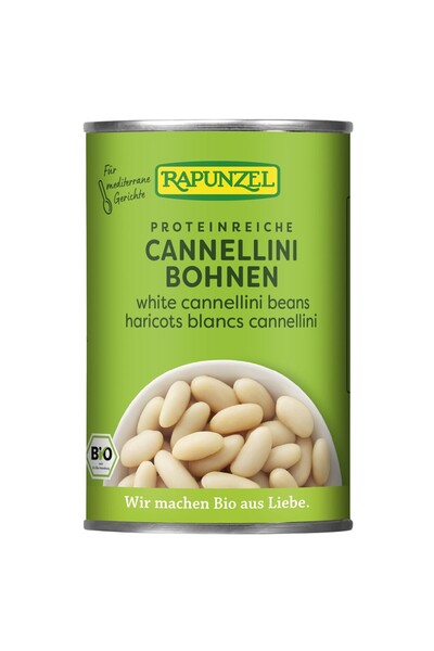 Rapunzel Fasole cannellini albă conservată, bio, 400g