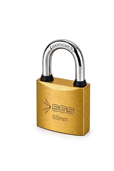 SGS 63mm Padlock, Yellow Painted Padlock 63mm
