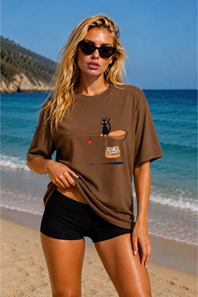 FECCY Premium Not In Service Τυπωμένο Oversize Γυναικείο T-Shirt Ανδρικό T-Sh...