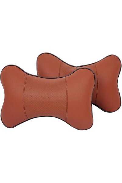 leeko 2PCS Leather Car Seat Pillow Breathable Car Head Neck Rest Cushion Head...