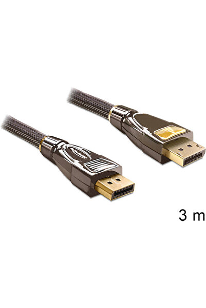 DELOCK Καλώδιο DisplayPort αρσενικό - DisplayPort αρσενικό 3μ Μαύρο (82772)