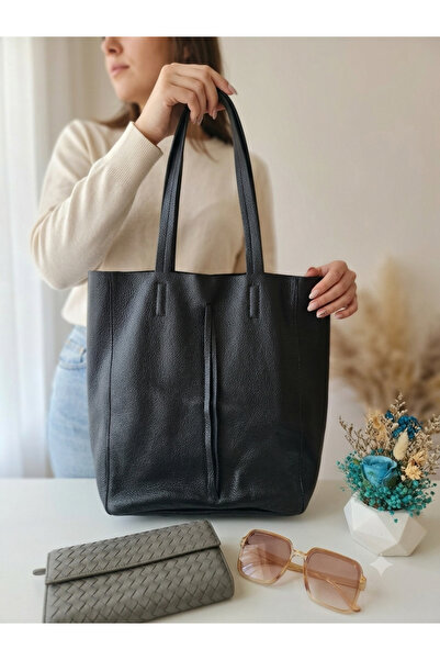 valentina victoria Valvic Genuine Leather Soft Shopper Shoulder Bag