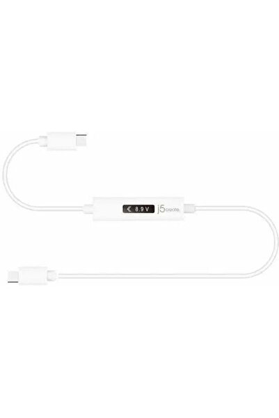 j5create Καλώδιο Φόρτισης Jucp14 Μετρητής Ισχύος USB-C