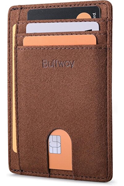 Buffway Mens RFID Blocking Slim Bifold Wallet Minimalist Leather Small Wallet...