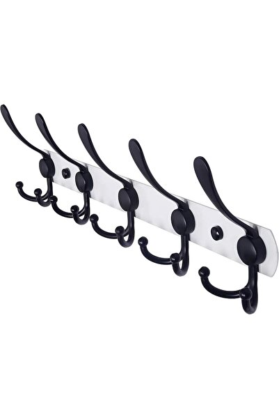 GENERAL Dseap Coat Rack Wall Mounted - 5 Tri Hooks, Heavy Duty, Stainless Ste...