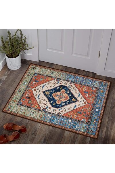 GENERAL Lahome Moroccan Area Rug - 2’x3’Washable Small Entryway Accent Distre...