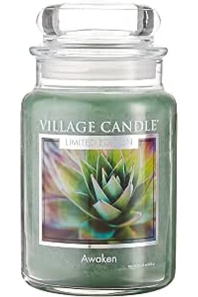 Village Candle شمعة معطرة باللافندر وملح البحر في وعاء زجاجي كبير سعة 26 أونصة