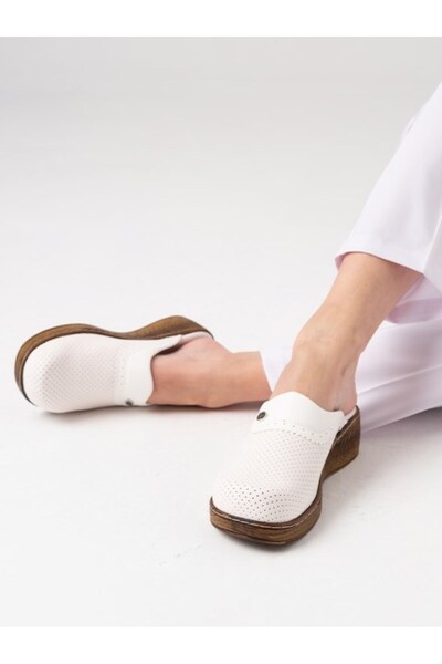 ÇİZGİ MEDİKAL White Women's Doctor Nurse Medical Vivacolor Sabo Slippers