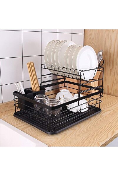 GENERAL Dish Drying Stand Bowl Storage Rack Plate Organizer Utensil Holder fo...
