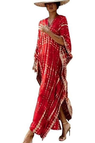 YouKD Summer Long Kaftan Bohemian Beach Kimono Swimsuit Cover Up Plus Size Dr...
