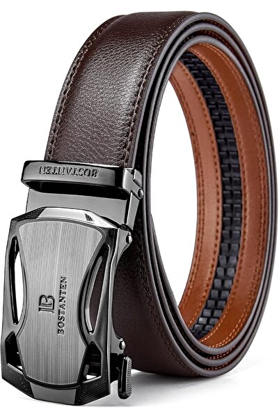 BOSTANTEN Mens Belt Leather 2 Pack Ratchet Belt For Men Dress and Casual with...