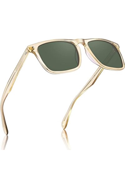 CARFIA Retro Polarized Sunglasses for Men UV Protection Hand-crafted Acetate ...