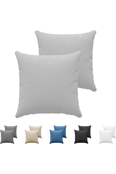 Dreamzie Pillow Cases 65 x 65 cm (Set of 2) - 100% Cotton Jersey 150 GSM - Wh...
