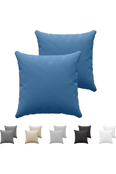 Dreamzie Pillow Cases 65 x 65 cm (Set of 2) - 100% Cotton Jersey 150 GSM - Wh...