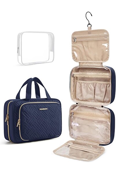 BAGSMART Toiletry Bag Hanging Travel Makeup Organizer with TSA Approved Trans...