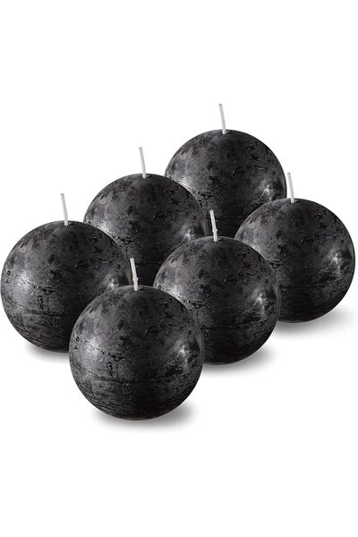 Tribello SPAAS Unscented Beige Round Candles - 3 Inch Rustic Ball Candles for...