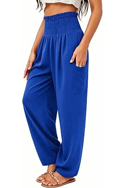 GENERAL QIANXIZHAN womens Boho Palazzo Slacks