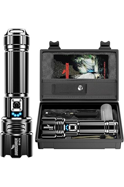 SHADOWHAWK Flashlight Led 50000 Lumen, Xhp70.2 Torch Led Rechargeable |   Ult...