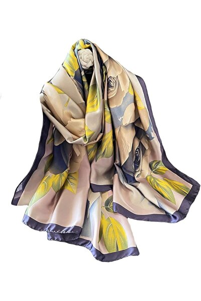 GENERAL Fashion Scarves 100% Satin Silk Scarf Long Lightweight Sunscreen Shaw...