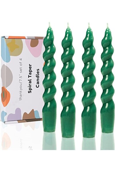 GENERAL Pink Spiral Taper Dinner Candles Conical Stick Candles Wax Unscented ...