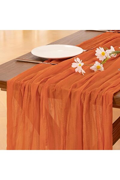GENERAL Socomi Cheesecloth Table Runner 10ft Gauze Boho Rustic Dusty Pink Che...