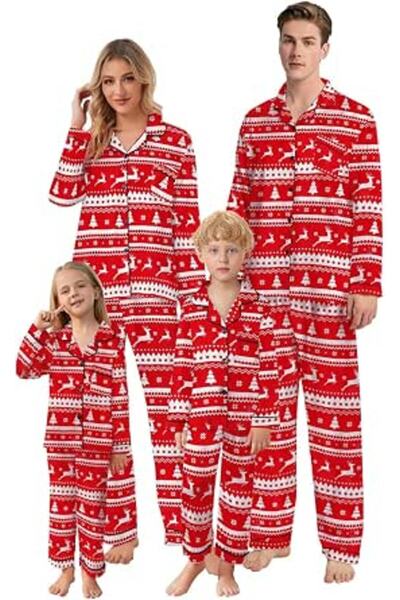 GENERAL Schbbbta Girls Boys Satin Pajamas Set, 2Piece Silk Nightwear Button-D...