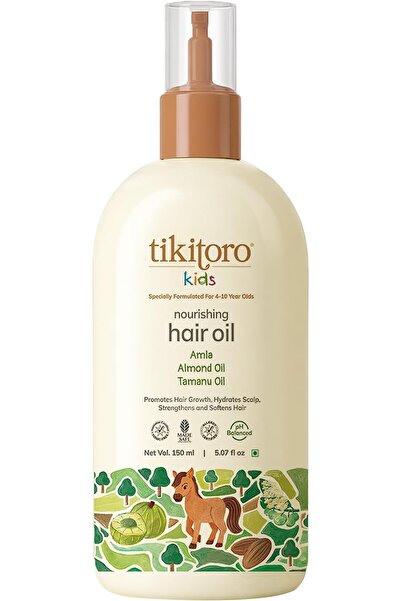 Tikitoro Kids Nourishing Hair Oil, 100% Vegan with Bringha, Amla, Olive, & Ar...