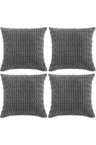 Fancy Homi 4 Packs Boho Black Decorative Throw Pillow Covers 18x18 Inch for L...