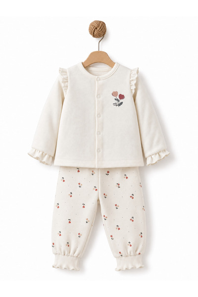 BabyCosy Organic Wear 100% Organic Cotton, Baby Girl Floral Detailed Top and ...