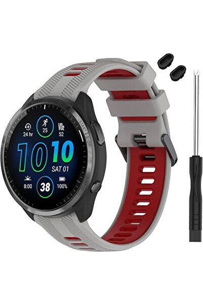 GENERAL حزام متوافق مع ساعة Garmin Forerunner 965 - حزام ساعة بديل من السيليك...