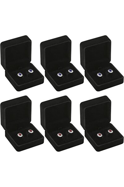 LETURE 6 Pieces Velvet Jewelry Gift Boxes for Necklace Pendant Bracelet Ring ...