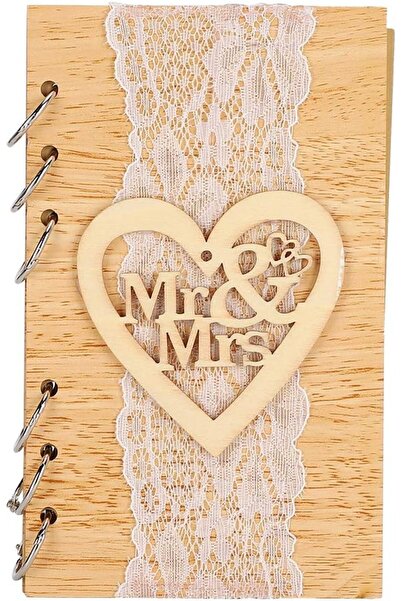 GENERAL Wedding Guest Signature Book, Wooden Guest Book Memorable Signature M...