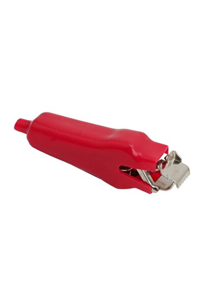 Alista Home Clemă crocodil roșie 70 mm cu izolație din PVC, conector electric...