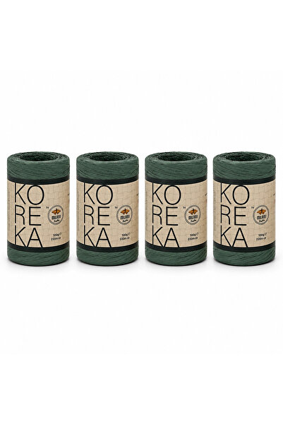 Milano Koreka Raffia Paper Thread 75 No Khaki 4 Pieces 400 Gr 880 Mt Bag Bask...