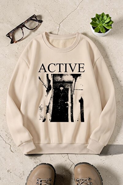 uyguntarz Unisex Printed Crew Neck Sweatshirt