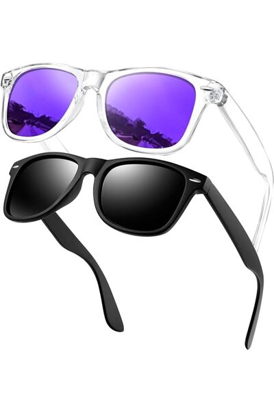 KANASTAL Polarized Sunglasses Classic Fashion Square UV400 Shades 2Pcs | Pola...