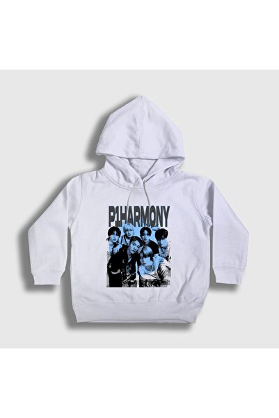Presmono Unisex Kids White Poster K-Pop P1Harmony Hooded Sweatshirt 620552Tt