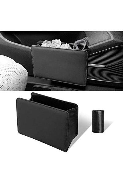 LEFAFA Car Trash Can, Multifunctional Folding Storage Box Car Garbage Can wit...