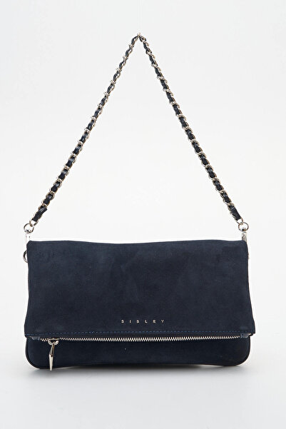Sisley حقيبة كتف نسائية باللون الأزرق الداكن SLY532