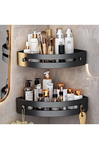 GENERAL 2 Pcs Bathroom Shower Shelves, Self Adhesive No Drilling Bathroom Cor...